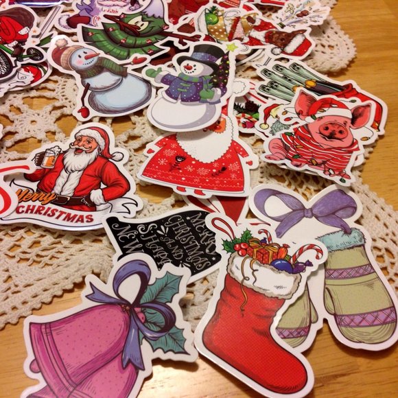Christmas Stickers bundle for holiday crafts or stocking stuffers - Picture 7 of 7